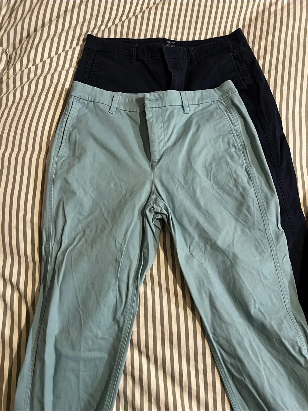 J. Crew Women’s Chino Pants in Navy, Light Blue, Mint, Gray, and Black
